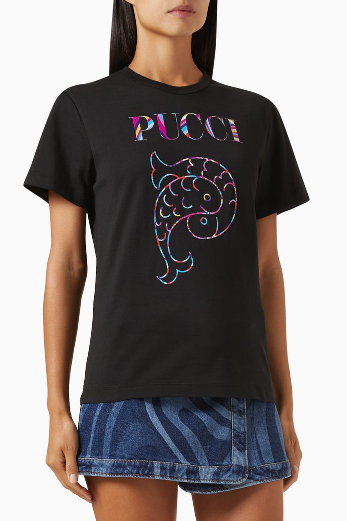 

Logo-print T-shirt in Cotton-jersey, Black