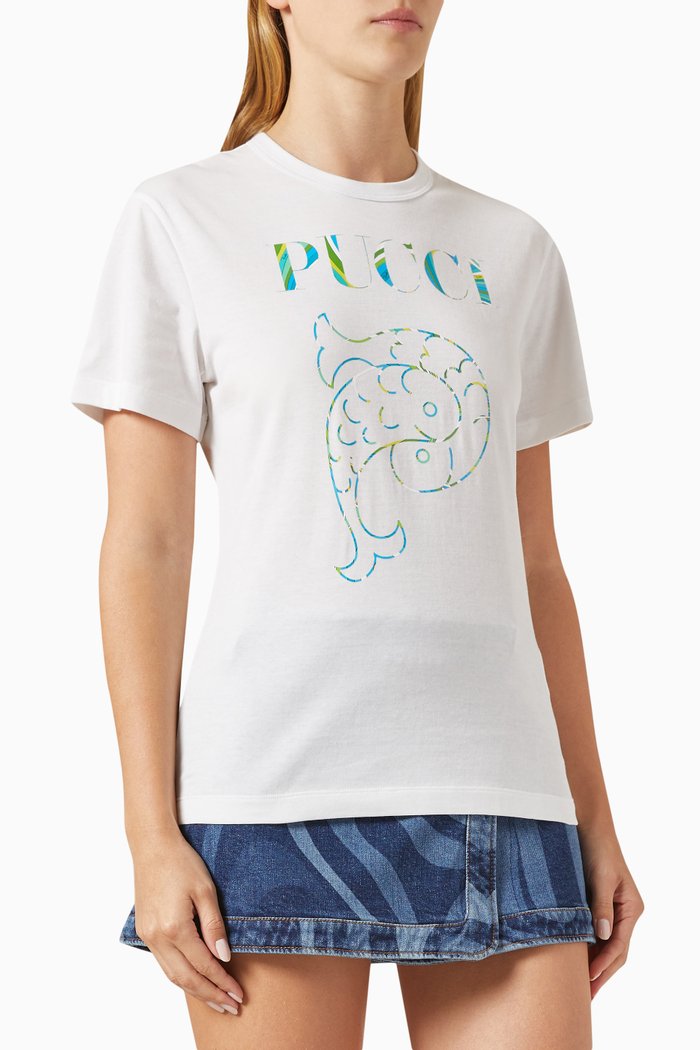

Logo-print T-shirt in Cotton-jersey, White