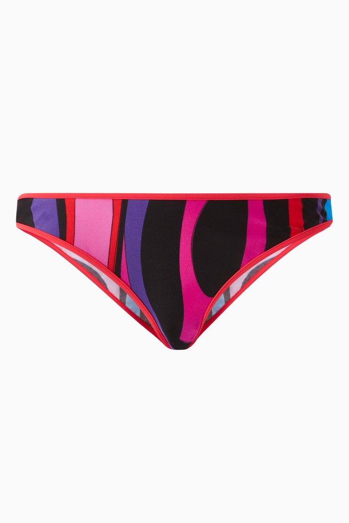 

Marmo-print Bikini Briefs, Black