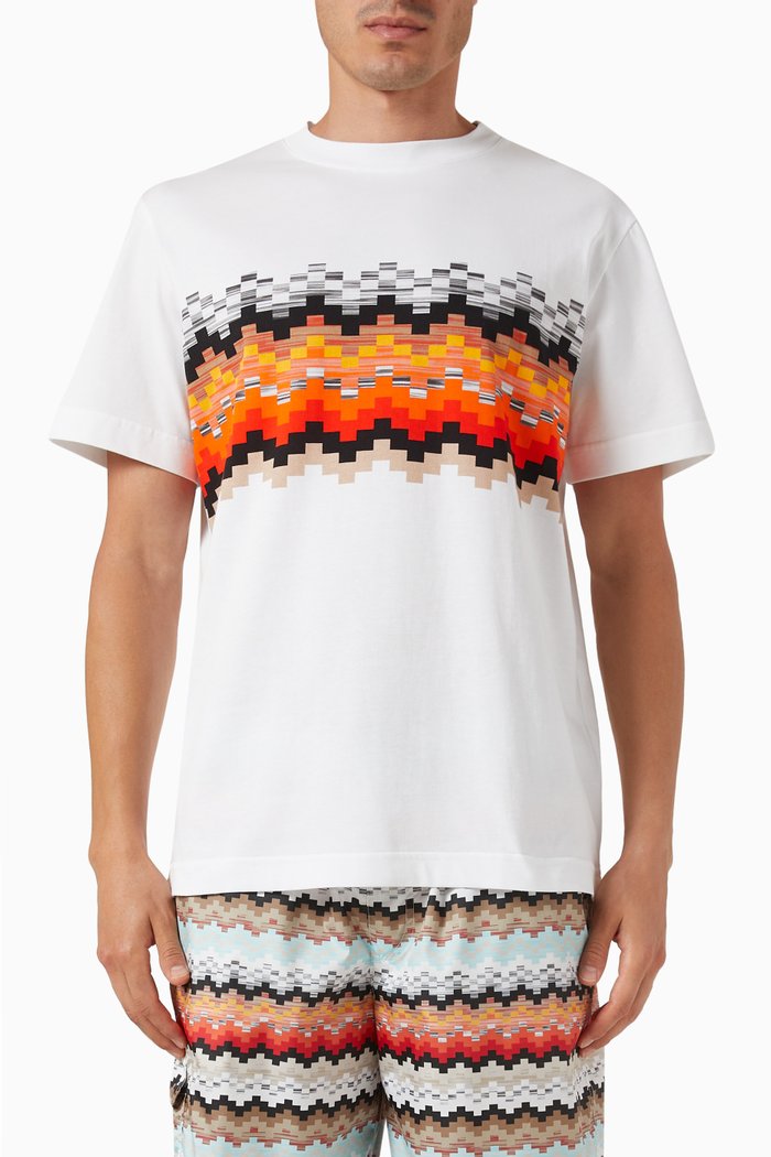 

Pixelated Zigzag T-shirt, Orange