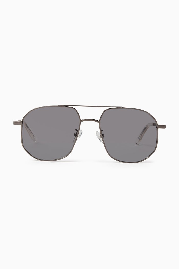 

The Dude Aviator Sunglasses in Metal, Silver