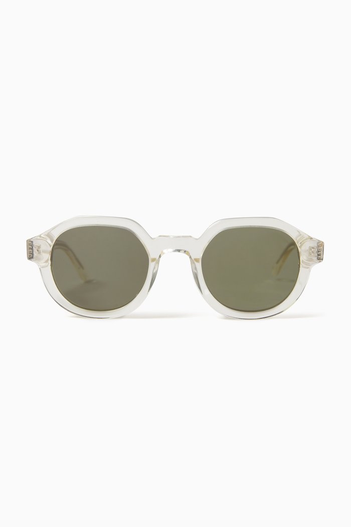 

Round Sunglasses in Recycled Acetate, Grey