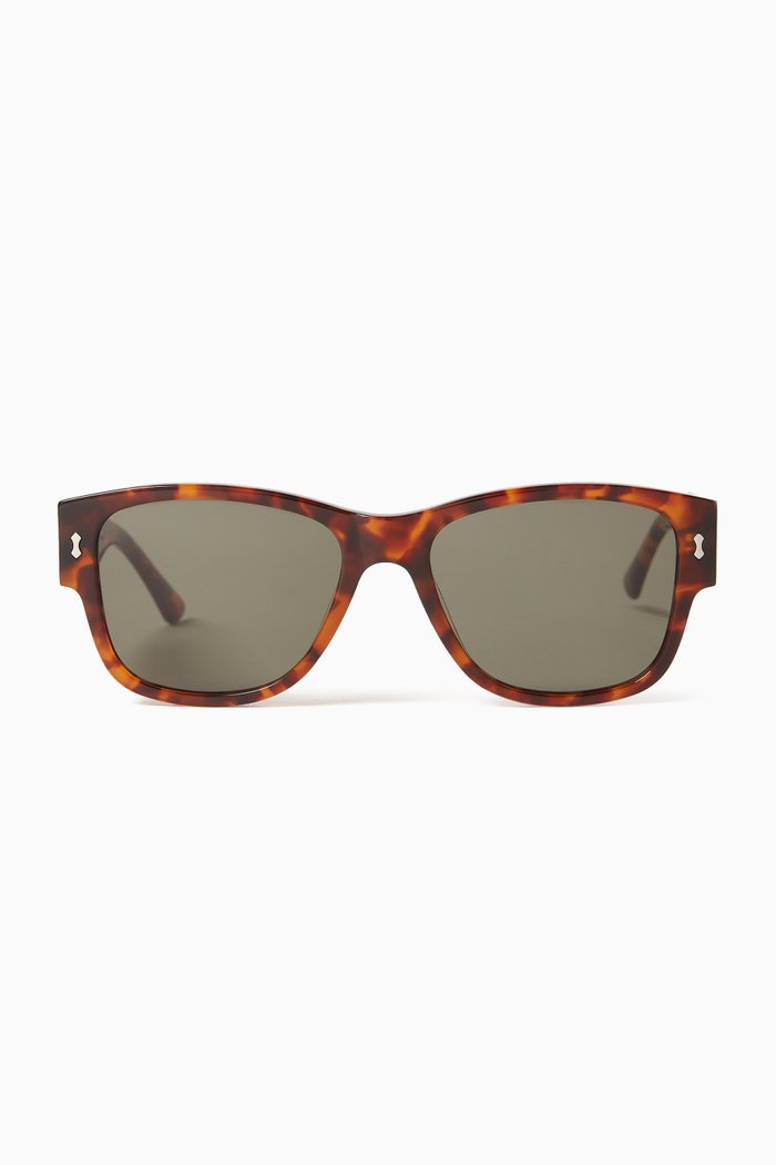 

Flash Square Sunglasses in Recycled Acetate, Grey