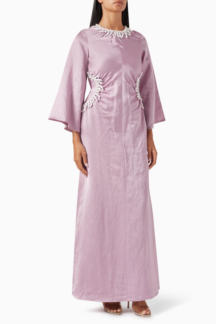 

Brielle Embellished Kaftan Maxi Dress, Pink