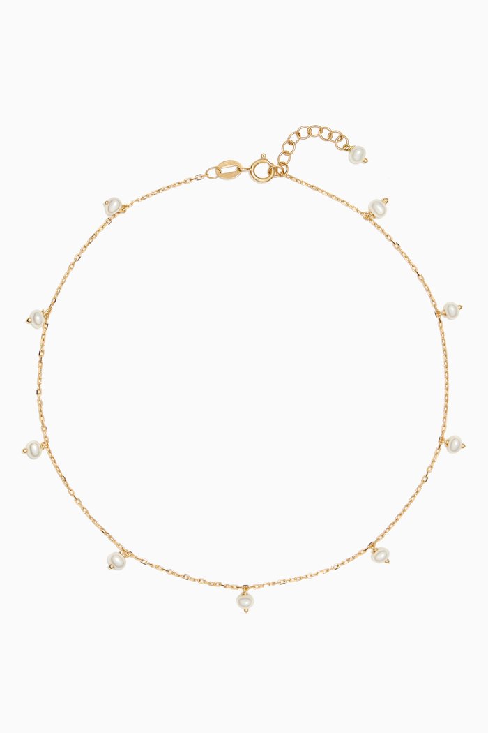 

Aurora Pearl Anklet in 18kt Gold