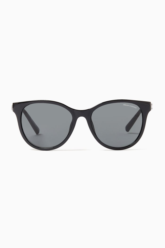 

Round Sunglasses in Acetate, Black
