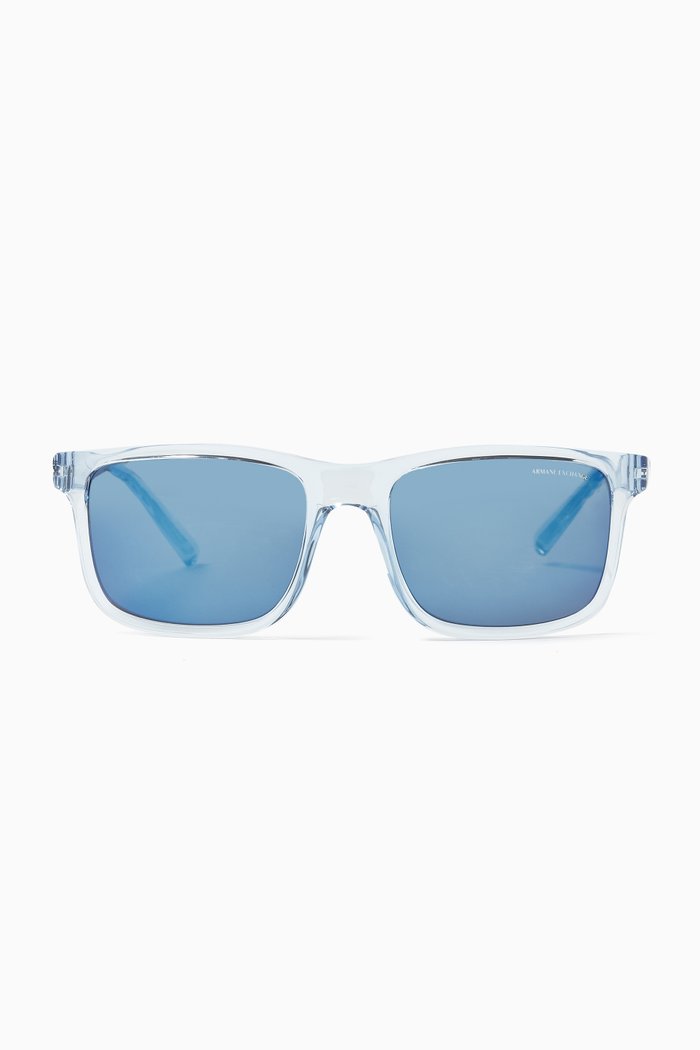 

Square Sunglasses in Acetate, Blue