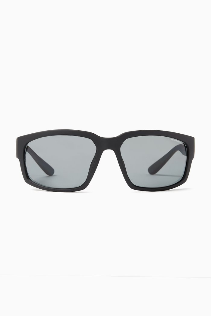 

Geometric Sunglasses in Acetate, Black