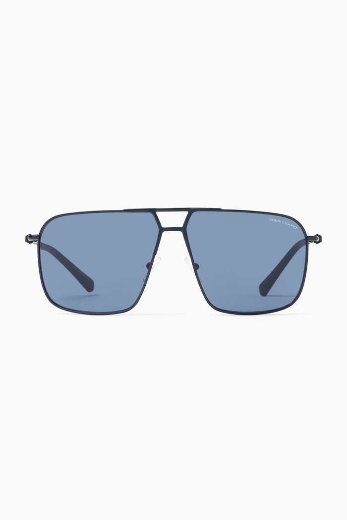 

Aviator Sunglasses in Metal, Blue