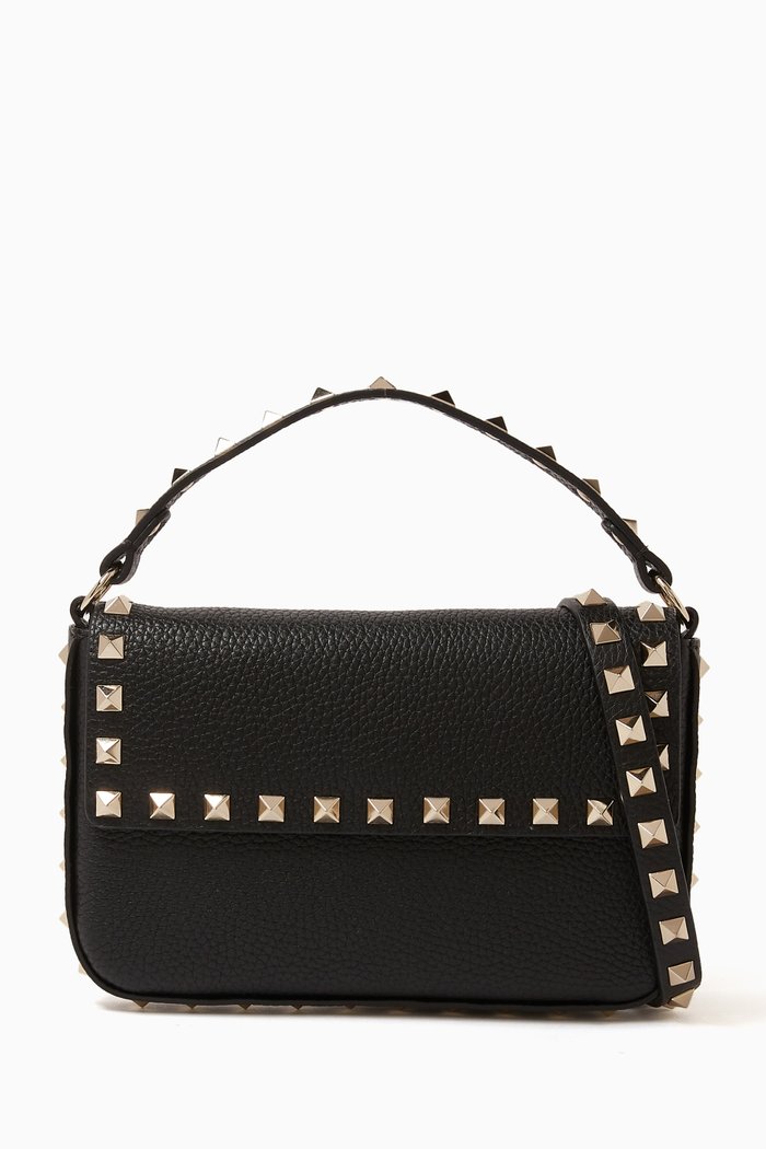 

Valentino Garavani Rockstud Pouch in Leather, Black