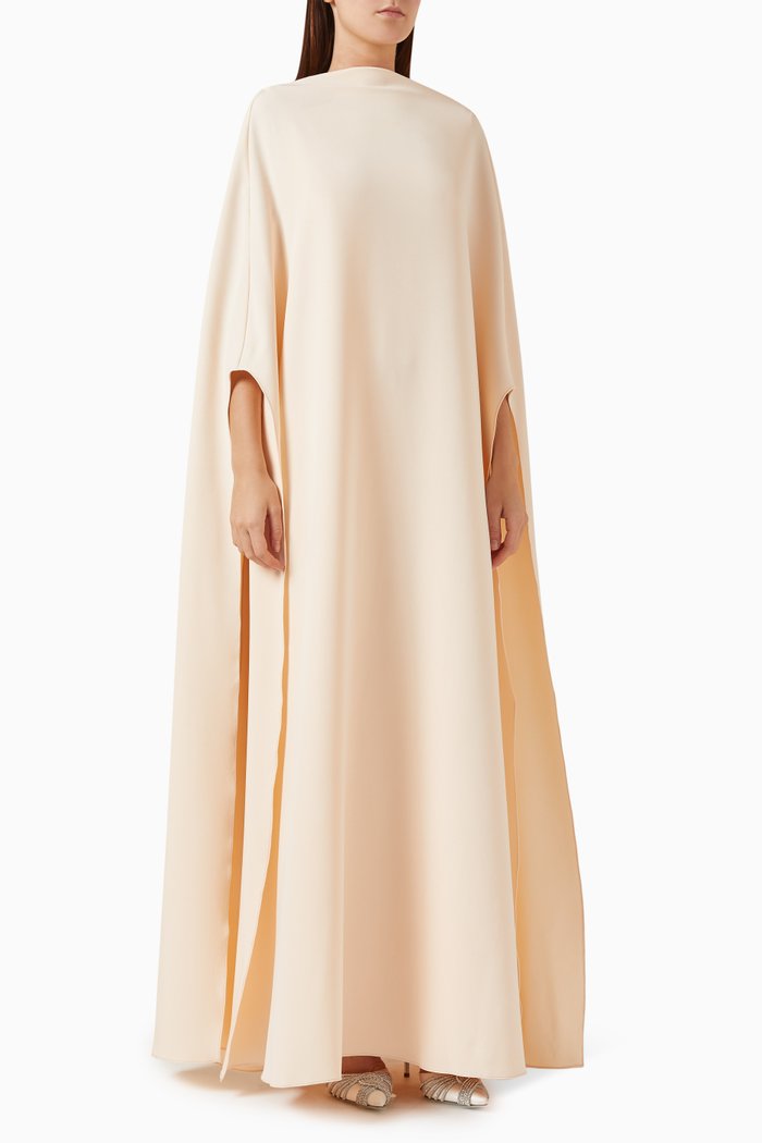 Amber Maxi Dress in Silk-crepe, Orange