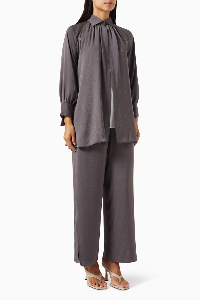 

3-piece Collared Set, Grey