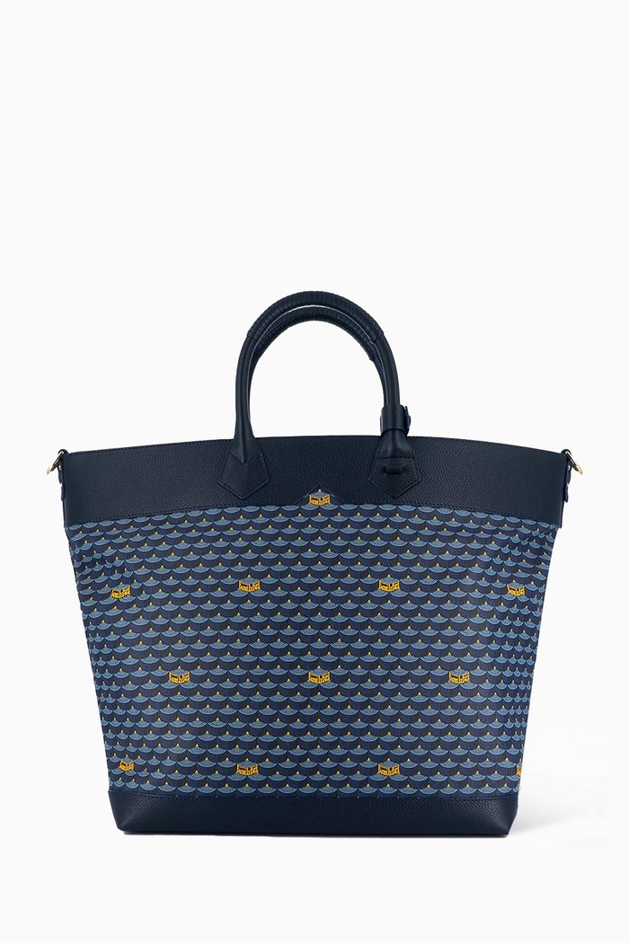 

Carry On 36 Tote Bag in Coated-canvas & Leather, Blue