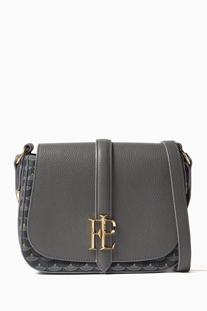 Bandolier 21 Crossbody Bag in Coated-canvas & Leather, Grey