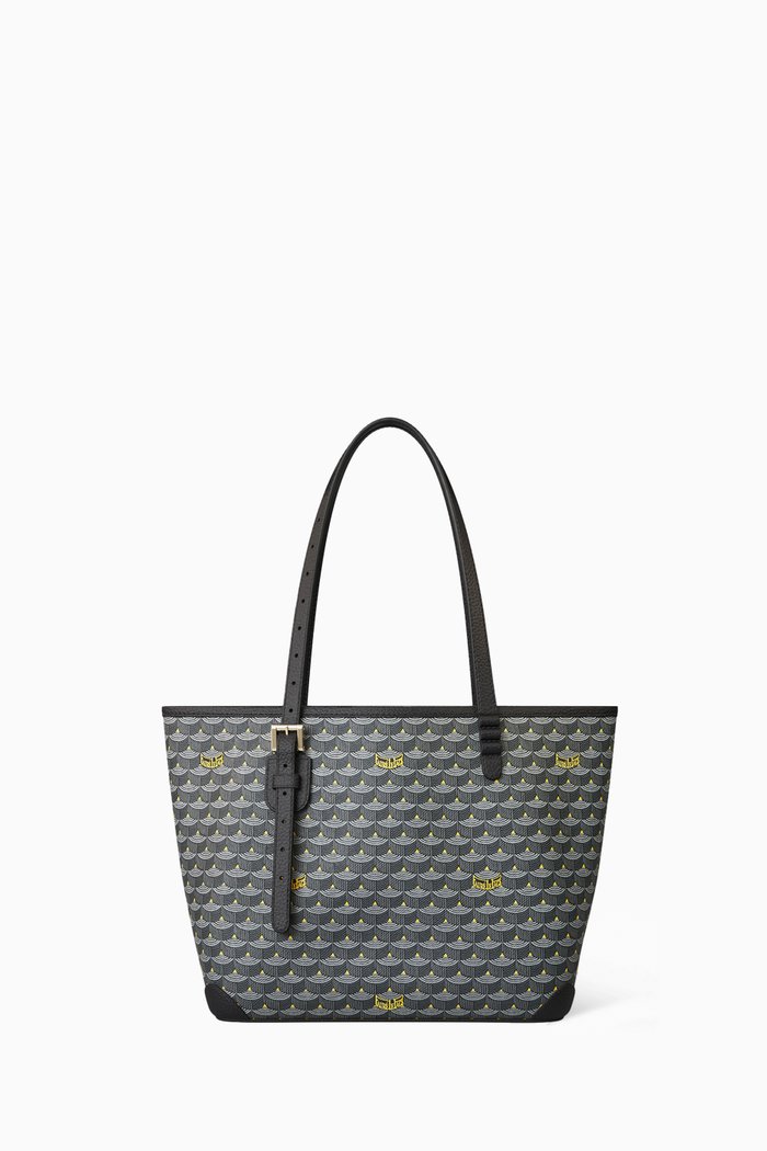 Daily Battle 27 Tote Bag in Coated-canvas & Leather, Grey