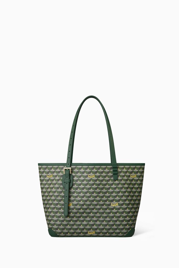 

Daily Battle 27 Tote Bag in Coated-canvas & Leather, Green