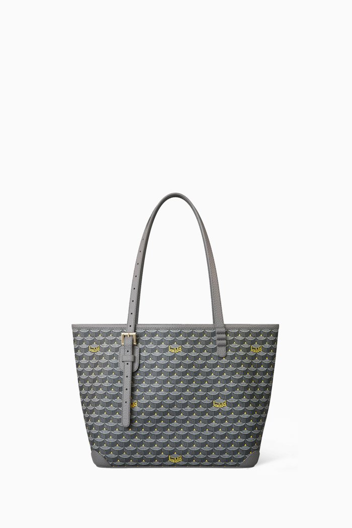 

Daily Battle 27 Tote Bag in Coated-canvas & Leather, Grey