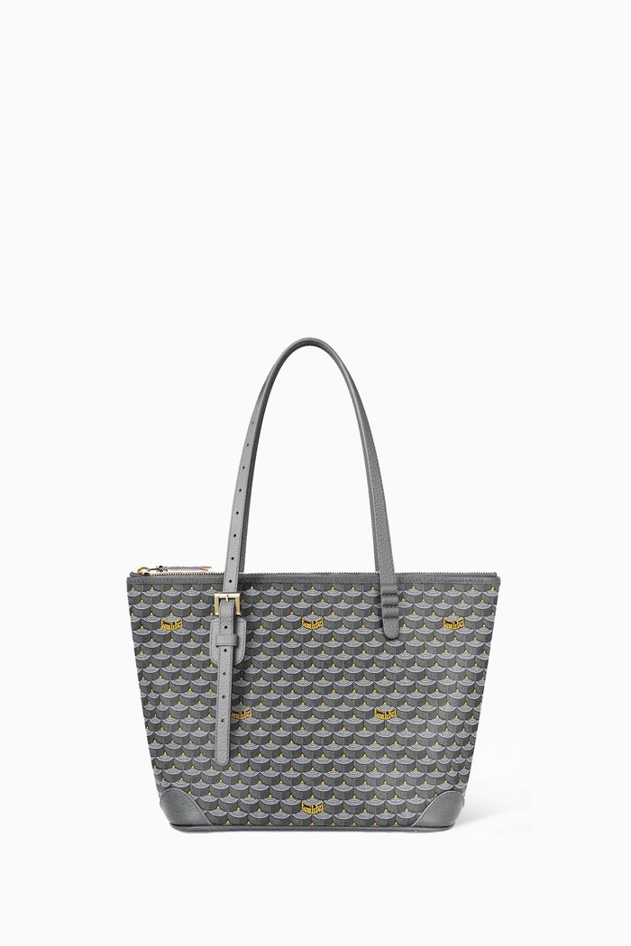

Daily Battle 27 Tote Bag in Canvas & Leather, Grey