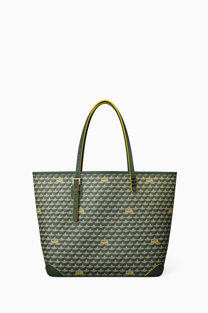 Daily Battle 35 Tote Bag in Canvas & Leather, Green