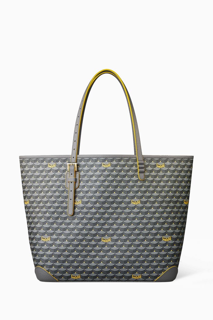 

Daily Battle 35 Tote Bag in Canvas & Leather, Grey