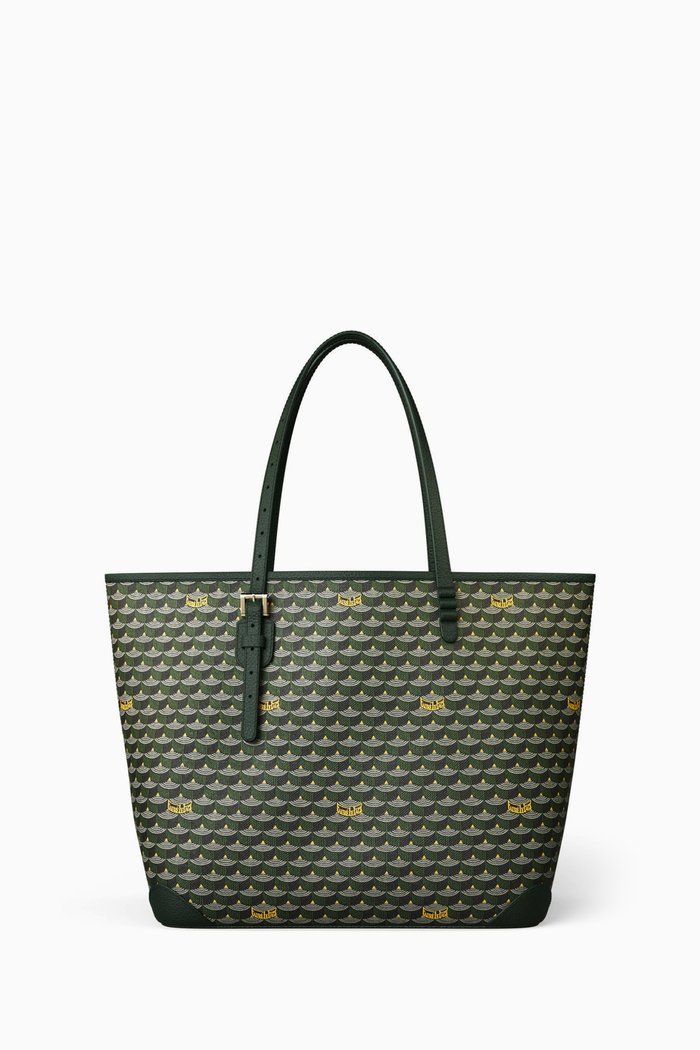 

Daily Battle 35 Tote Bag in Canvas & Leather, Green