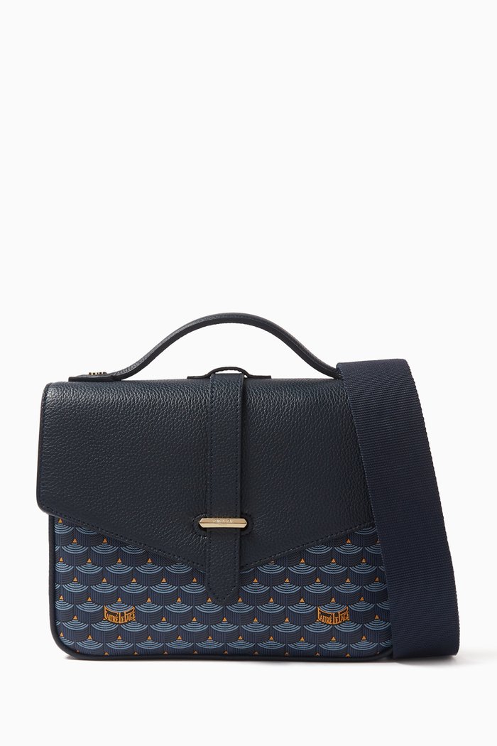 

Express 21 Crossbody Bag in Canvas & Leather, Blue