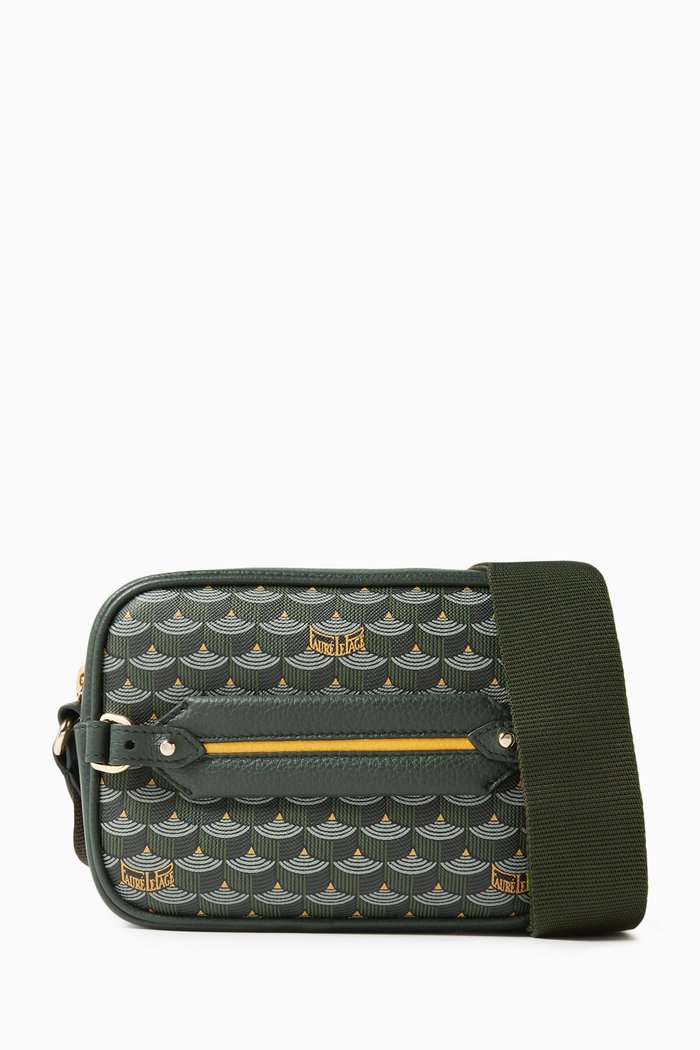 

Hands on 17 Crossbody Bag in Canvas & Leather, Green