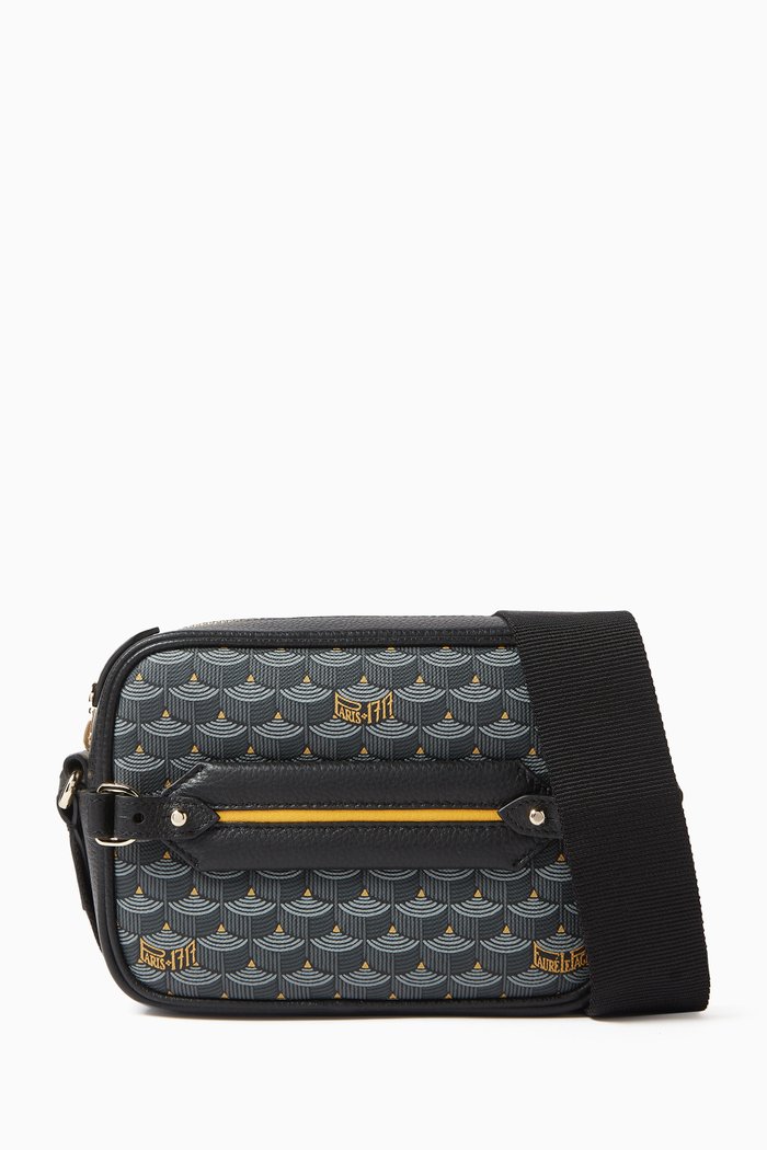 

Hands on 17 Crossbody Bag in Canvas & Leather, Grey