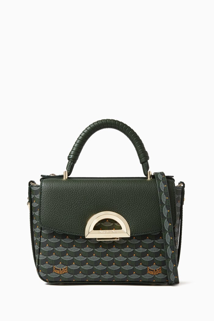

Parade Soft 19 Top Handle Bag in Canvas & Leather, Green