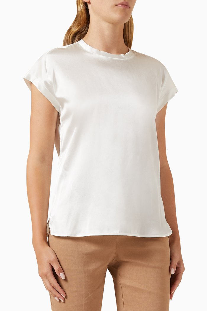 

Farida Top in Silk, White