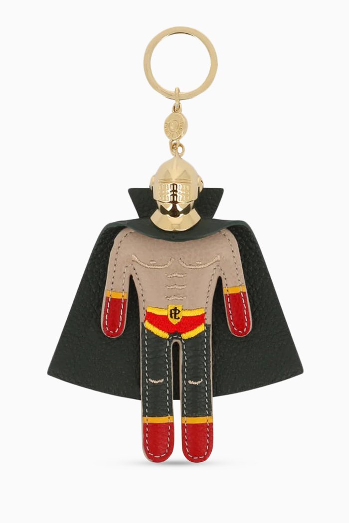 

Arthur the Wrestler Keychain in Calf Leather, Neutral