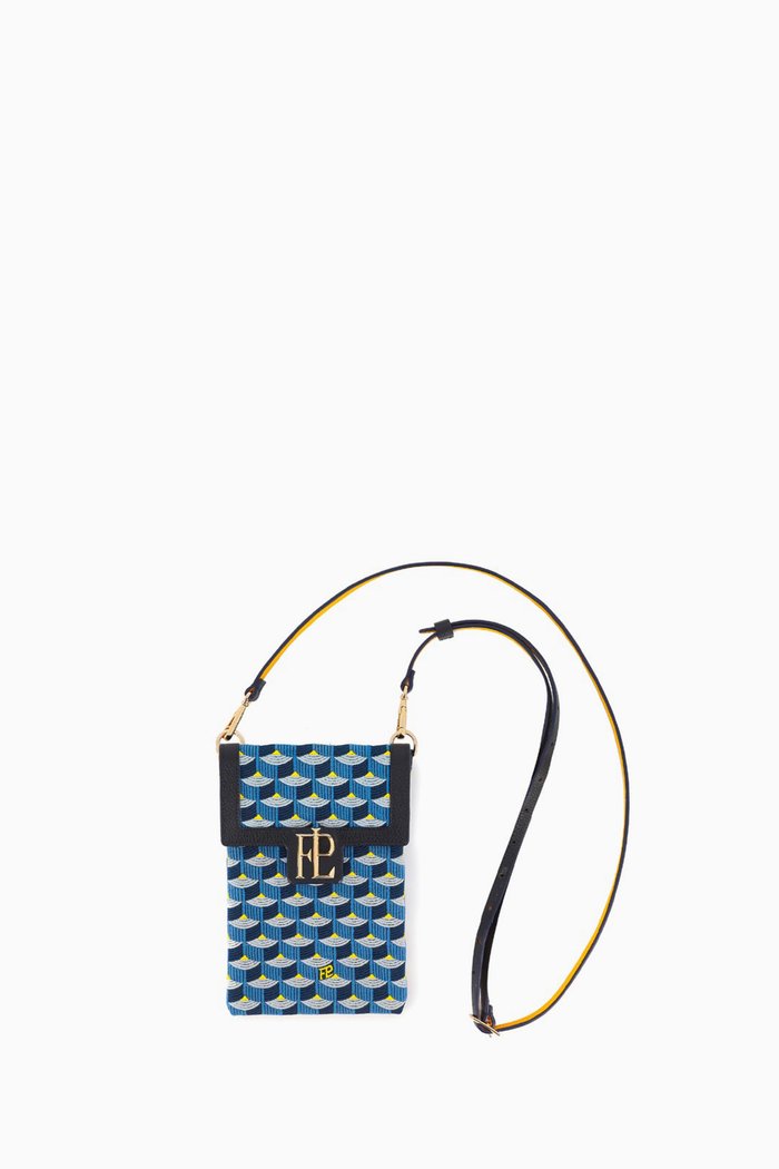 

Call Me 12 Phone Case in Saga Jacquard, Blue