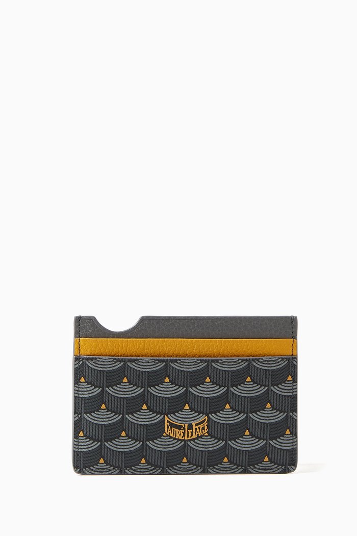 

Etendard 4CC Card Holder in Scale Canvas, Grey