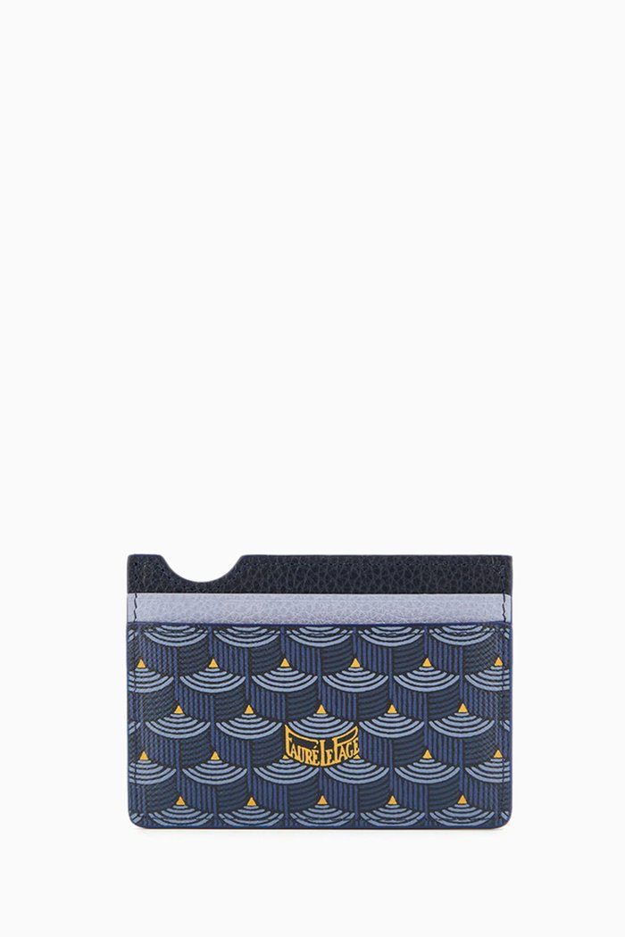 

Etendard 4CC Card Holder in Scale Canvas, Blue