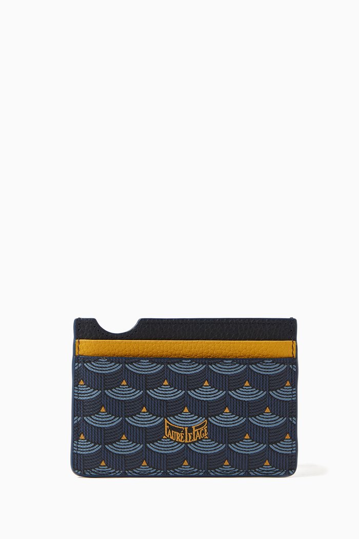 

Etendard 4CC Card Holder in Scale Canvas, Blue