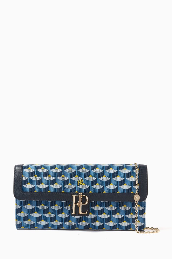 

Good Knight 25 Clutch Bag in Saga Jacquard, Blue
