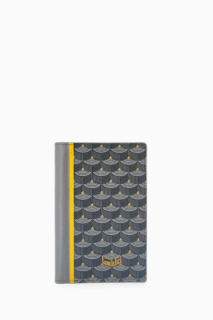 

Etendard Passport Cover in Scale Canvas, Grey