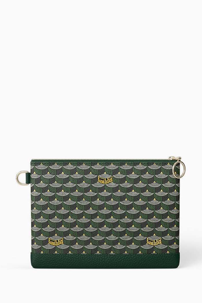 

Zip Pochette in Scale Canvas, Green