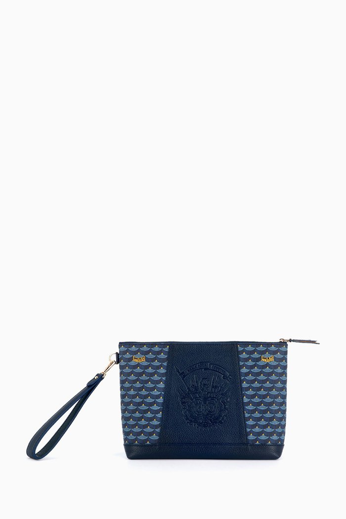

Carry On 24 Pouch in Canvas & Leather, Blue