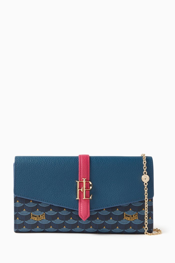 

12CC Knight Wallet in Canvas & Leather, Blue