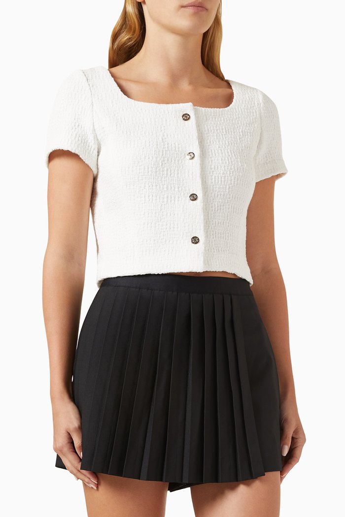 

Lasila Cropped Top in Cotton, Neutral