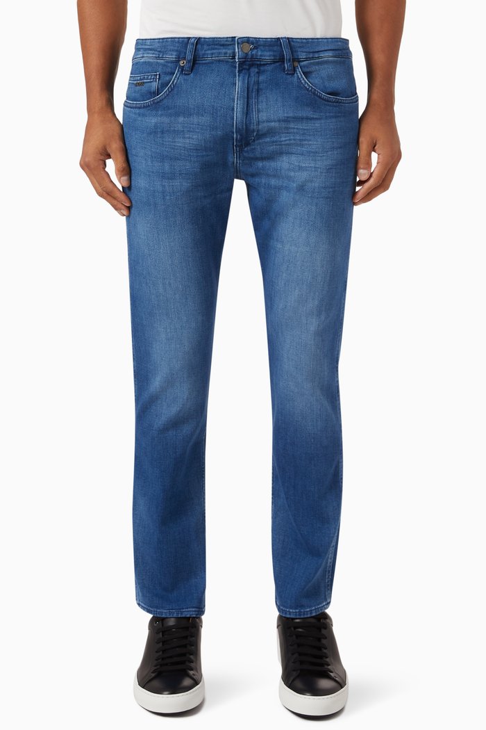 

Delaware Slim-fit Jeans in Italian Cashmere-touch Denim, Blue