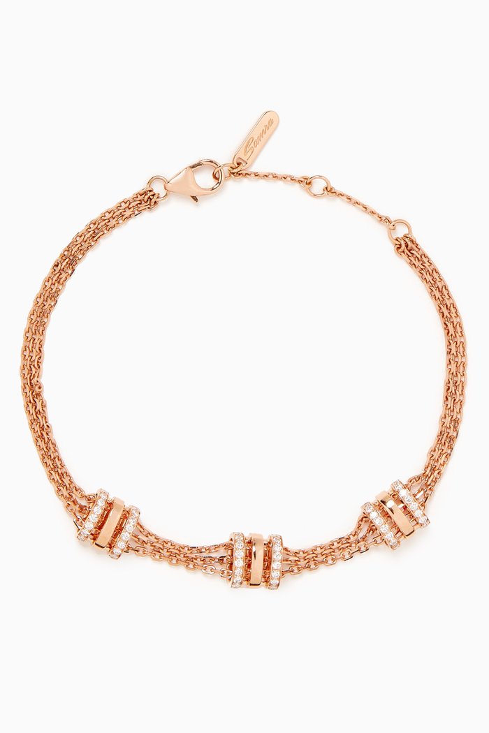 

Mini Wid Triple Diamond Bracelet in 18kt Rose Gold