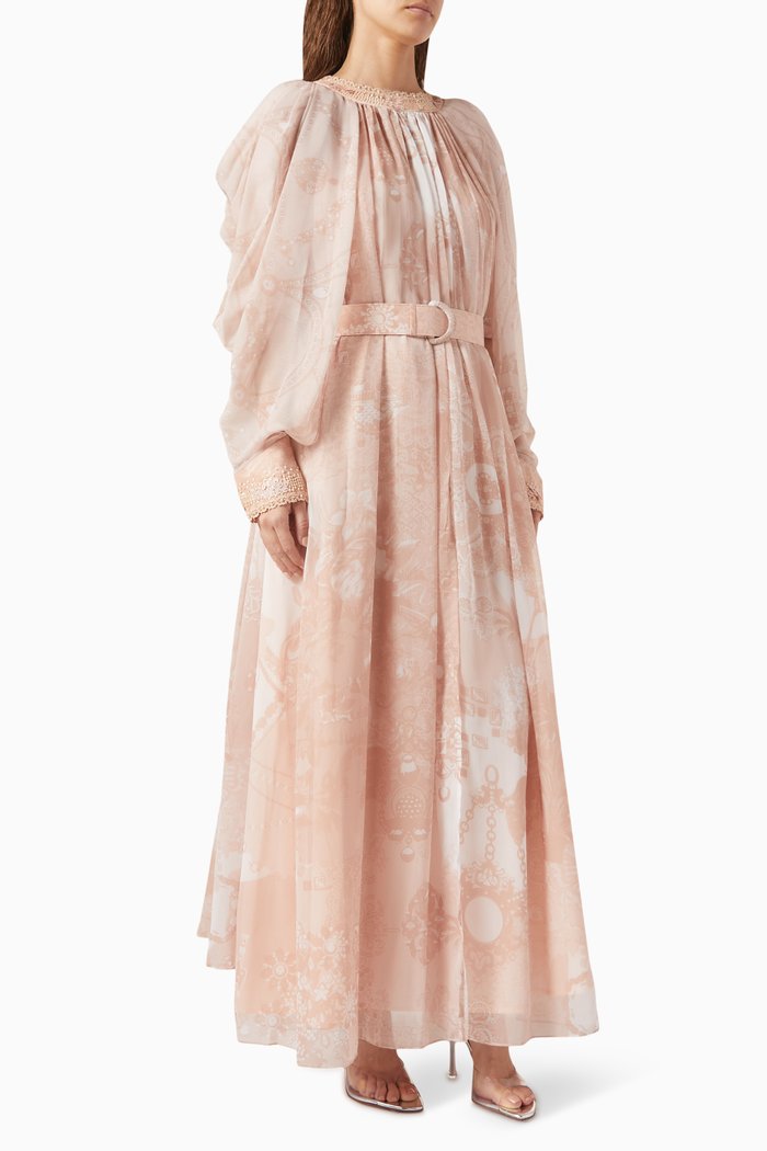 

Treasure-A Printed Dress in Chiffon, Pink