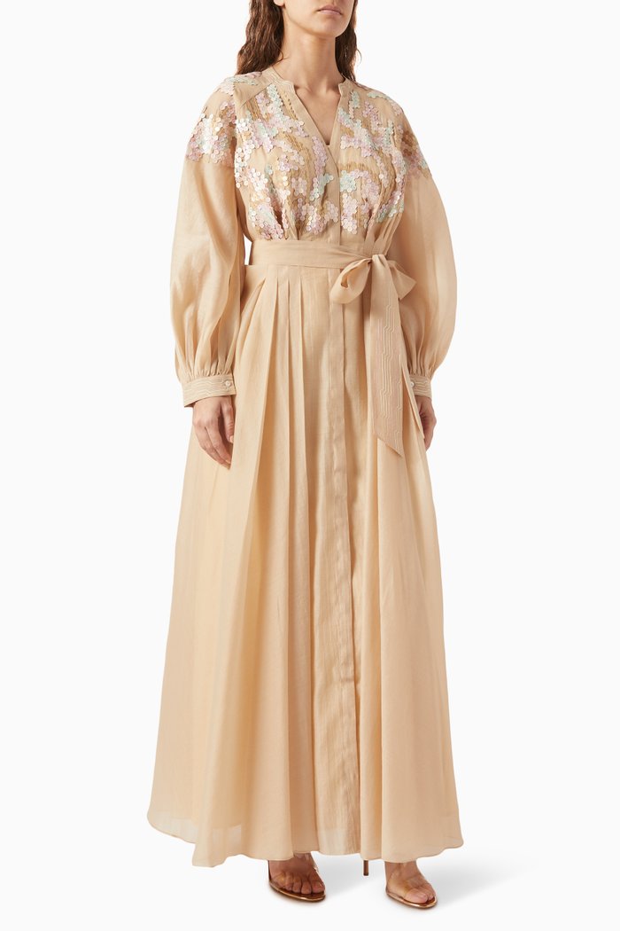

Constance-C Sequin-embellished Dress in Cotton-silk, Neutral