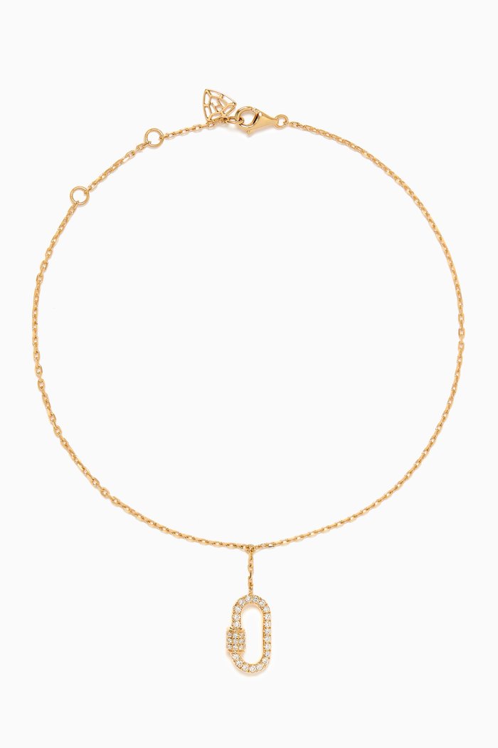 

LoveLock Diamond Pendant Anklet in 18kt Gold, Yellow