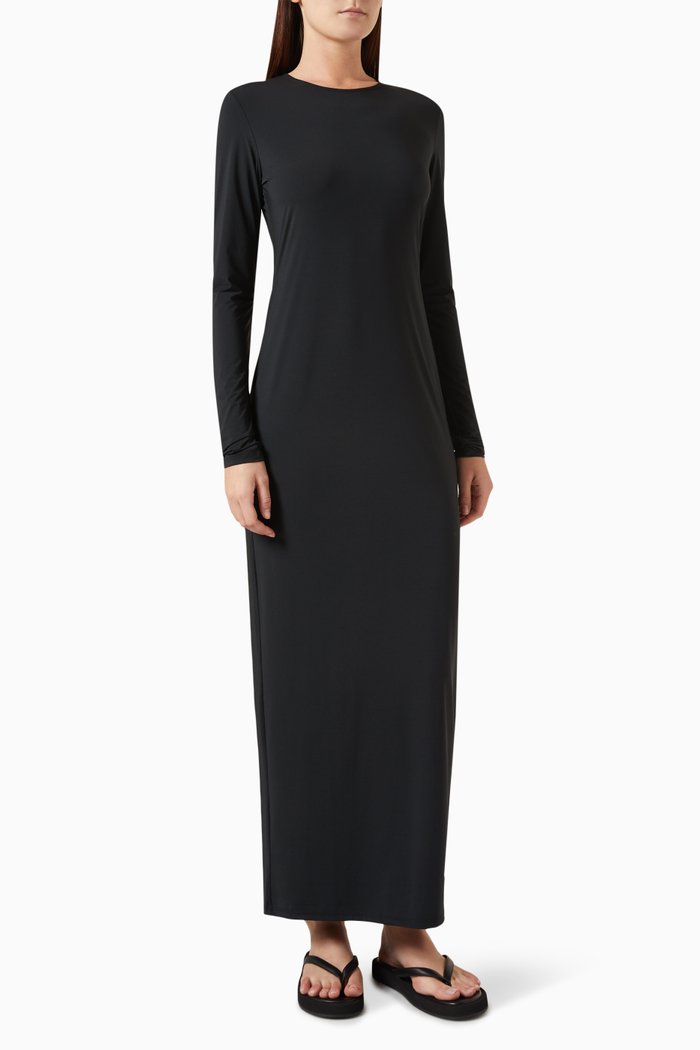 

Bodycon Maxi Dress in Stretch-jersey, Black