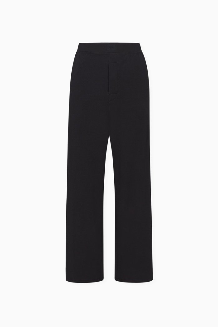 

Boyfriend Loose Pants in Cotton-jersey, Black