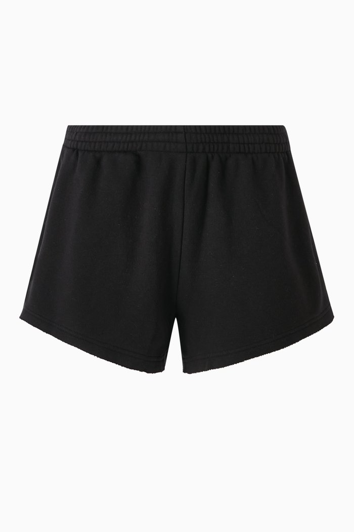 

Loose Shorts in Cotton Fleece, Black