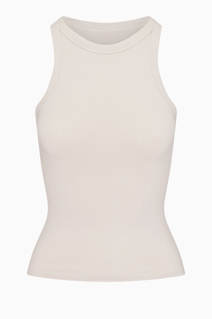 

Crewneck Tank Top in Cotton-jersey, Grey